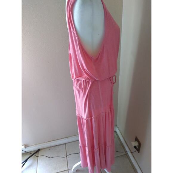 Knox Rose Maxi Dress Pink Tiered Sz L Beach Boho Fairy - Picture 4 of 9